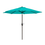 Parasol de patio Lopes de 9 pieds avec base en finition bronze et support de poids inclus