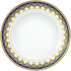 Service de table en porcelaine 57 pièces aux accents dorés et bleus de Lorren Home Trends