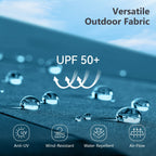 MAISON ARTS Parasol de marché extérieur rectangulaire à manivelle double face de 15 pieds Parasol de patio éclairé par LED solaire avec base incluse