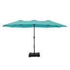 Parasol double extra large de 15 pieds pour patio double face de MAISON ARTS avec base incluse