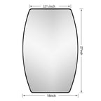 Miroir mural oblong en métal MacLuu