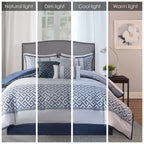 Ensemble de couette jacquard géométrique Madison Park Christian 7 pièces