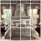 Madison Park Essentials Loretta 24 pièces dans un sac avec panneaux de fenêtre et ensemble de draps