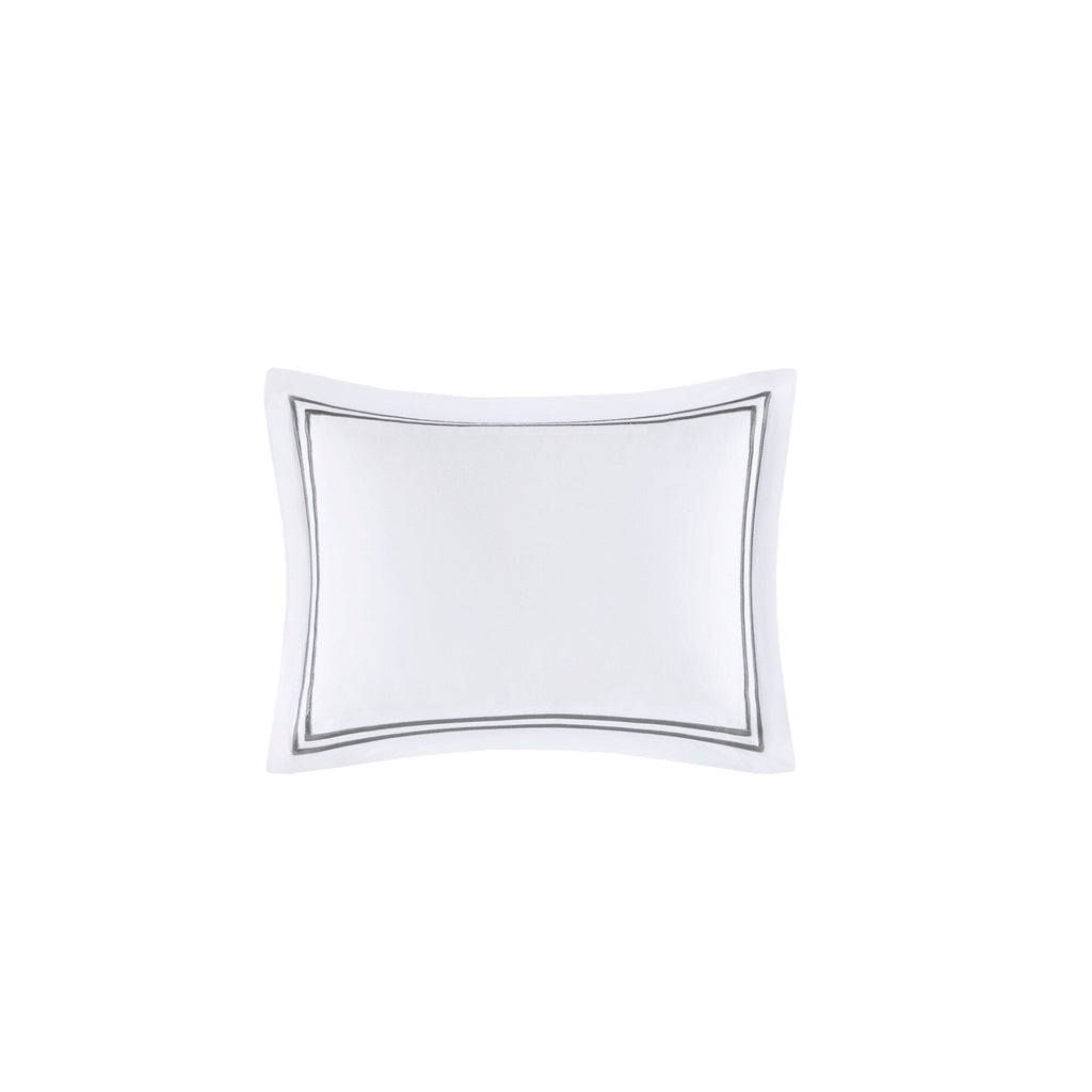 Parure de lit Madison Park Signature 500 fils au pouce carré, 100 % satin de coton brodé, collection de luxe