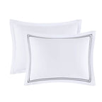 Parure de lit Madison Park Signature 500 fils au pouce carré, 100 % satin de coton brodé, collection de luxe