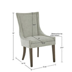 Chaises de salle à manger rembourrées Madison Park Signature Ultra avec pieds en bois (lot de 2) - N/A