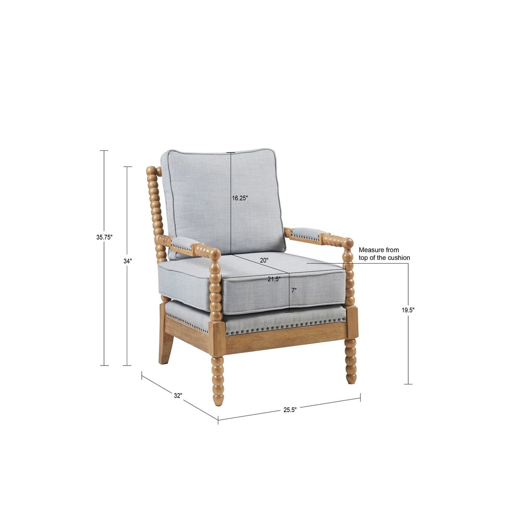 Fauteuil à cadre en bois tourné Madison Park Donohue