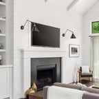 Ensemble de 2 appliques murales modernes à bras pivotant réglables Malryn, à brancher ou à brancher