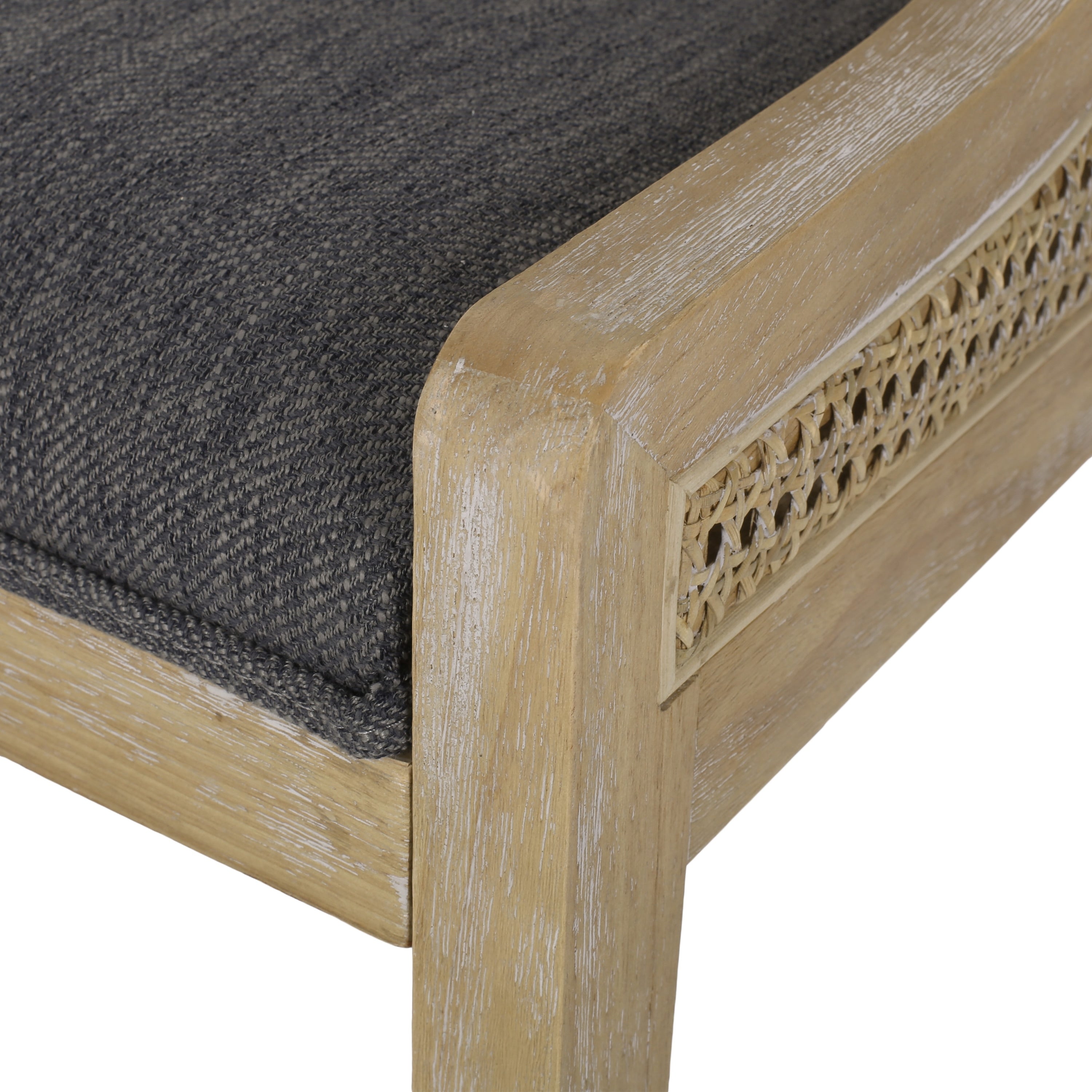 Chaises de salle à manger rembourrées en rotin et bois Maurers (lot de 2) par Christopher Knight Home