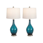 Lampes de table USB en verre (lot de 2) Lampe de chevet moderne