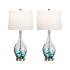 Lampes de table USB en verre (lot de 2) Lampe de chevet moderne