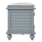 Banc de rangement à porte à volets Maybelle avec coussin en velours par iNSPIRE Q Classic