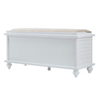 Banc de rangement à porte à volets Maybelle avec coussin en velours par iNSPIRE Q Classic