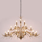 Lustre en cristal style bougie style rétro avec branches d'arbres