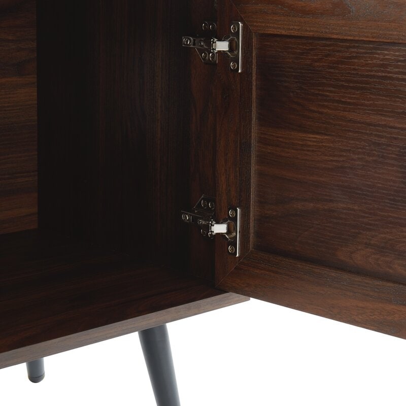 Meuble TV moderne du milieu du siècle pour téléviseurs jusqu'à 70 pouces Console multimédia de centre de divertissement - 20,5'' HX 59'' LX 15,5'' P