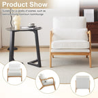 Chaise d'appoint rembourrée de style moderne du milieu du siècle