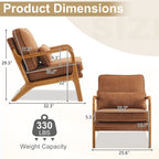 Chaise d'appoint rembourrée de style moderne du milieu du siècle