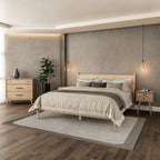 Lit à panneaux du milieu du siècle