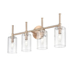 Luminaire de salle de bain Millennium Lighting Chastine avec abat-jour en verre biseauté transparent