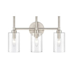 Luminaire de salle de bain Millennium Lighting Chastine avec abat-jour en verre biseauté transparent