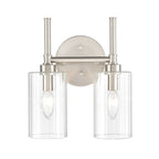 Luminaire de salle de bain Millennium Lighting Chastine avec abat-jour en verre biseauté transparent