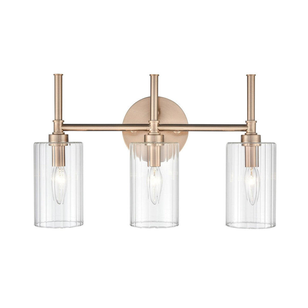 Luminaire de salle de bain Millennium Lighting Chastine avec abat-jour en verre biseauté transparent
