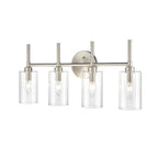 Luminaire de salle de bain Millennium Lighting Chastine avec abat-jour en verre biseauté transparent