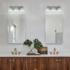 Appliques murales modernes à intensité variable pour salle de bain avec abat-jour en cristal