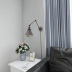 Lot de 2 appliques murales modernes à bras pivotant réglables et câblées