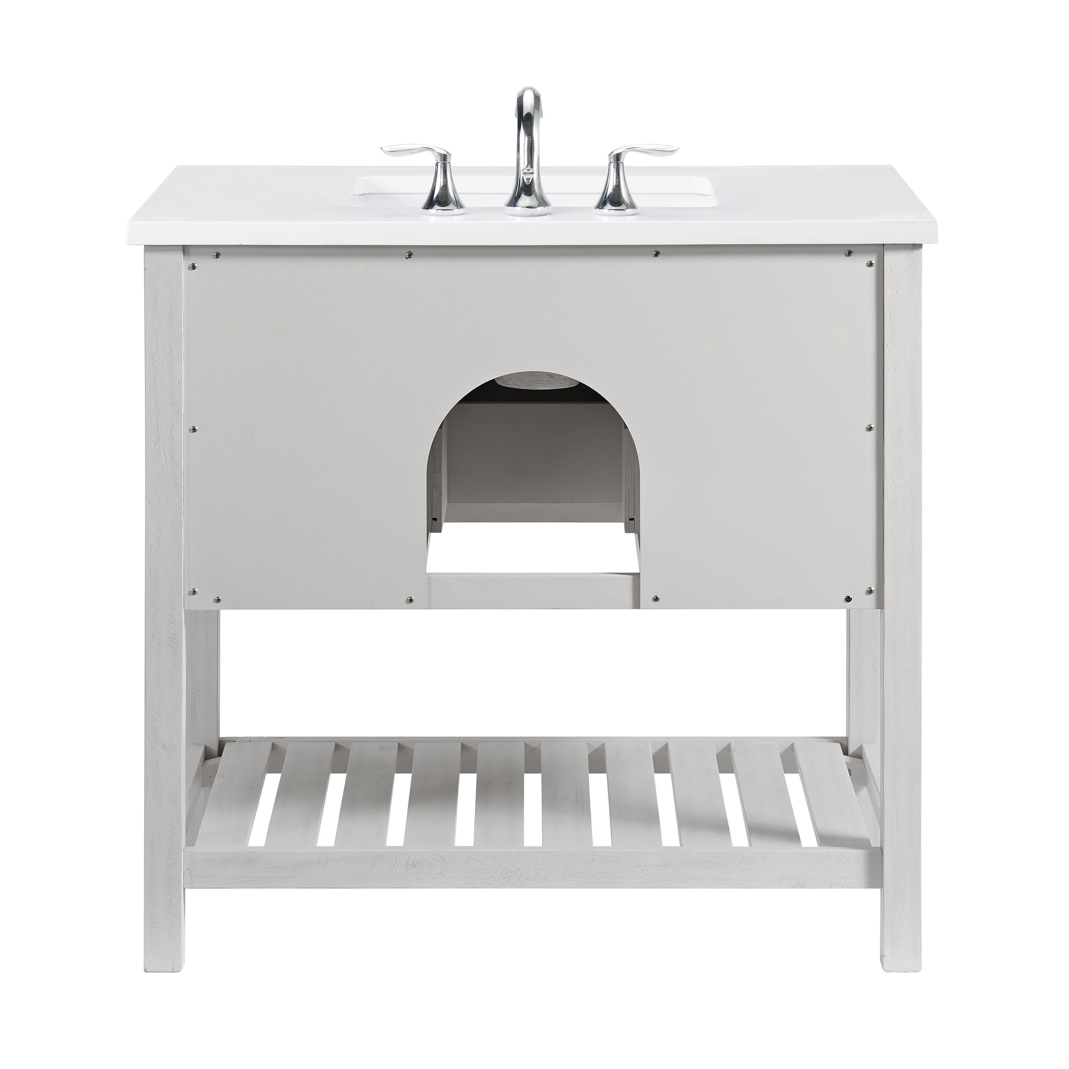 Meuble-lavabo simple de style ferme Monterey 37 avec dessus