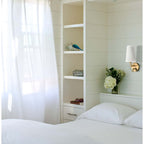 Lot de 2 appliques murales Morbihan en tissu avec port USB et interrupteur