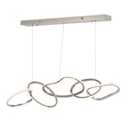 Lustre LED de luxe en acier inoxydable imbriqué de style nordique pour salle à manger