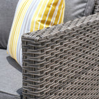 Ensemble de 5 sièges de jardin à dossier haut en osier OVIOS