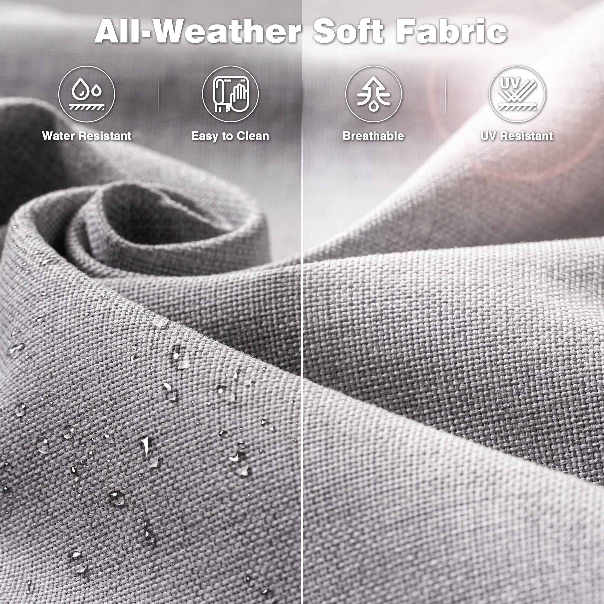 Ensemble de conversation 5 pièces en osier pour patio à dossier haut OVIOS