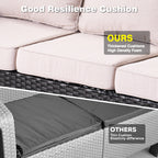 Ensemble de 8 chaises pivotantes en osier pour patio OVIOS