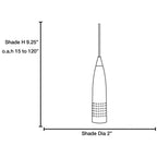 Suspension LED Odyssey en forme de balle brossée