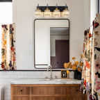 Luminaires de salle de bain en cristal à intensité variable Ora Modern sur miroir Glam Vanity Lights