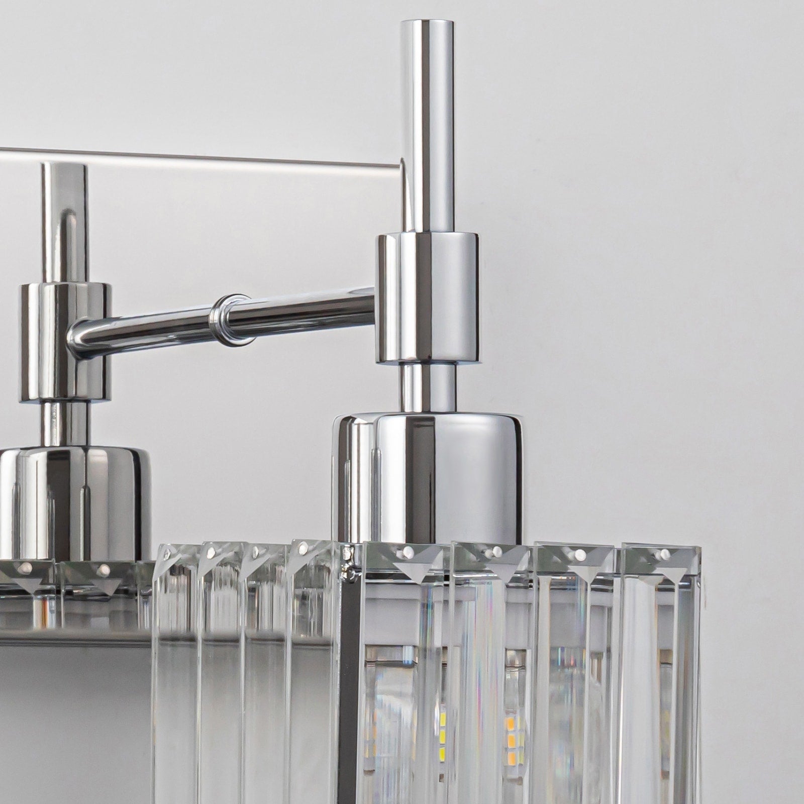 Luminaires de salle de bain en cristal à intensité variable Ora Modern sur miroir Glam Vanity Lights