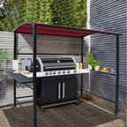 Abri barbecue extérieur à cadre en acier de 5 pi x 8 pi