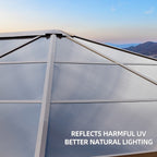 Gazebo à toit rigide EROMMY, pergola d'extérieur avec double toit, filet et rideaux, auvent robuste pour patio, arrière-cour, fête au bord de la piscine