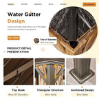 Tonnelle d'extérieur à toit rigide avec double toit en acier galvanisé et cadre en aluminium, pergola extérieure avec rideaux et filets haut de gamme