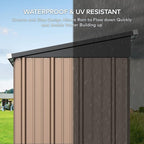 Abri de jardin en métal avec porte verrouillable pour rangement extérieur, meubles de jardin et outils