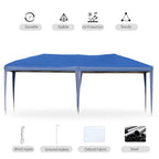 Auvent pop-up robuste Outsunny avec cadre robuste, toit anti-UV et sac de transport pour terrasse, jardin, plage et arrière-cour