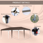 Auvent pop-up robuste Outsunny avec cadre robuste, toit anti-UV et sac de transport pour terrasse, jardin, plage et arrière-cour