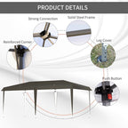 Auvent pop-up robuste Outsunny avec cadre robuste, toit anti-UV et sac de transport pour terrasse, jardin, plage et arrière-cour