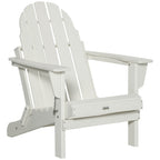 Chaise pliante Adirondack Outsunny, chaises de plage pliantes en plastique PEHD pour terrasse et jardin