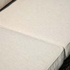 Ensemble de 5 sièges de jardin à dossier haut en osier OVIOS