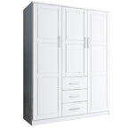 Armoire penderie 3 portes Cosmo 100 % bois massif de Palace Imports avec portes en bois massif ou en miroir