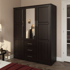 Armoire penderie 3 portes Cosmo 100 % bois massif de Palace Imports avec portes en bois massif ou en miroir