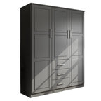 Armoire penderie 3 portes Cosmo 100 % bois massif de Palace Imports avec portes en bois massif ou en miroir